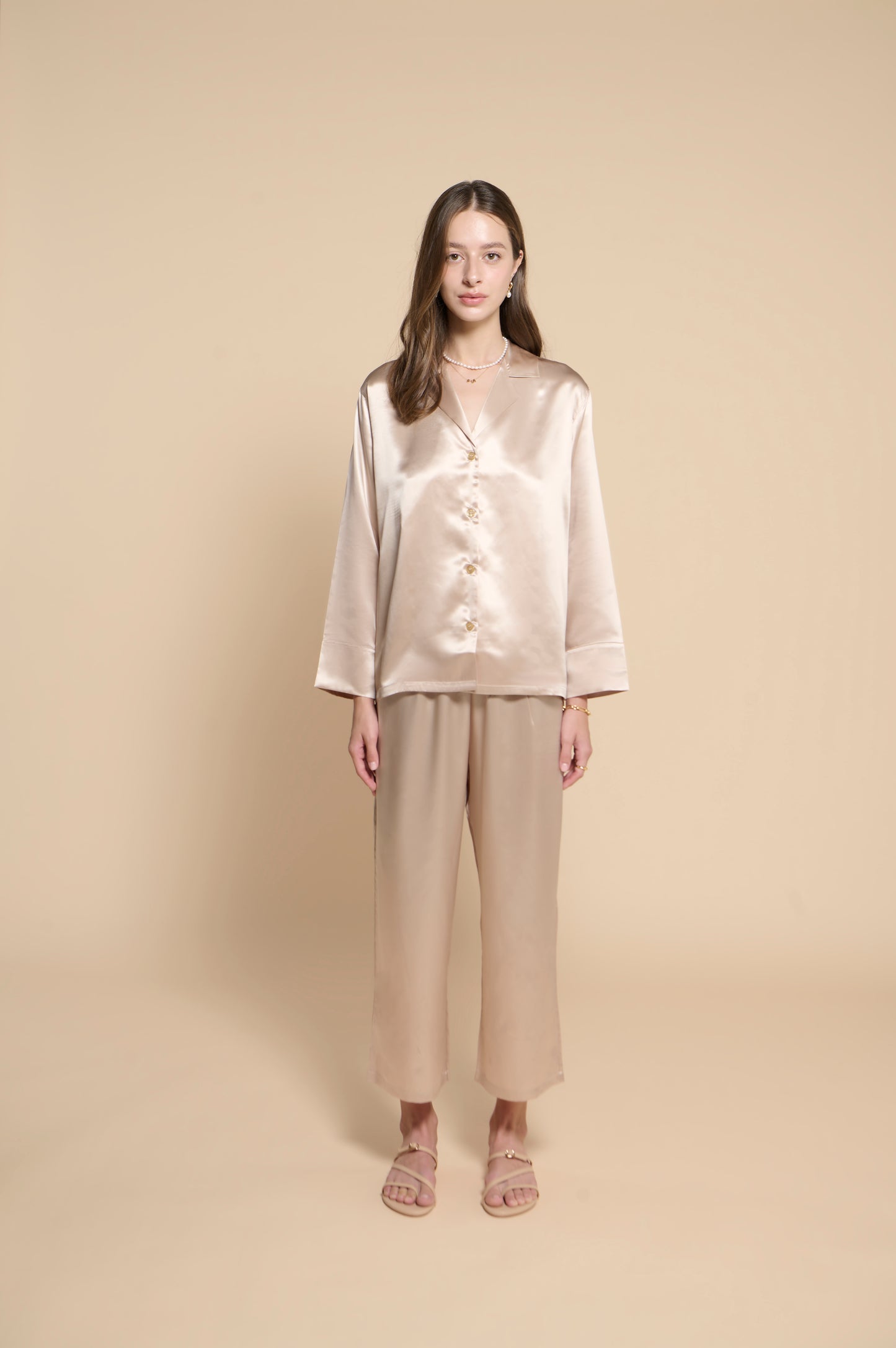 Remi Pajamas Shirt - Champagne