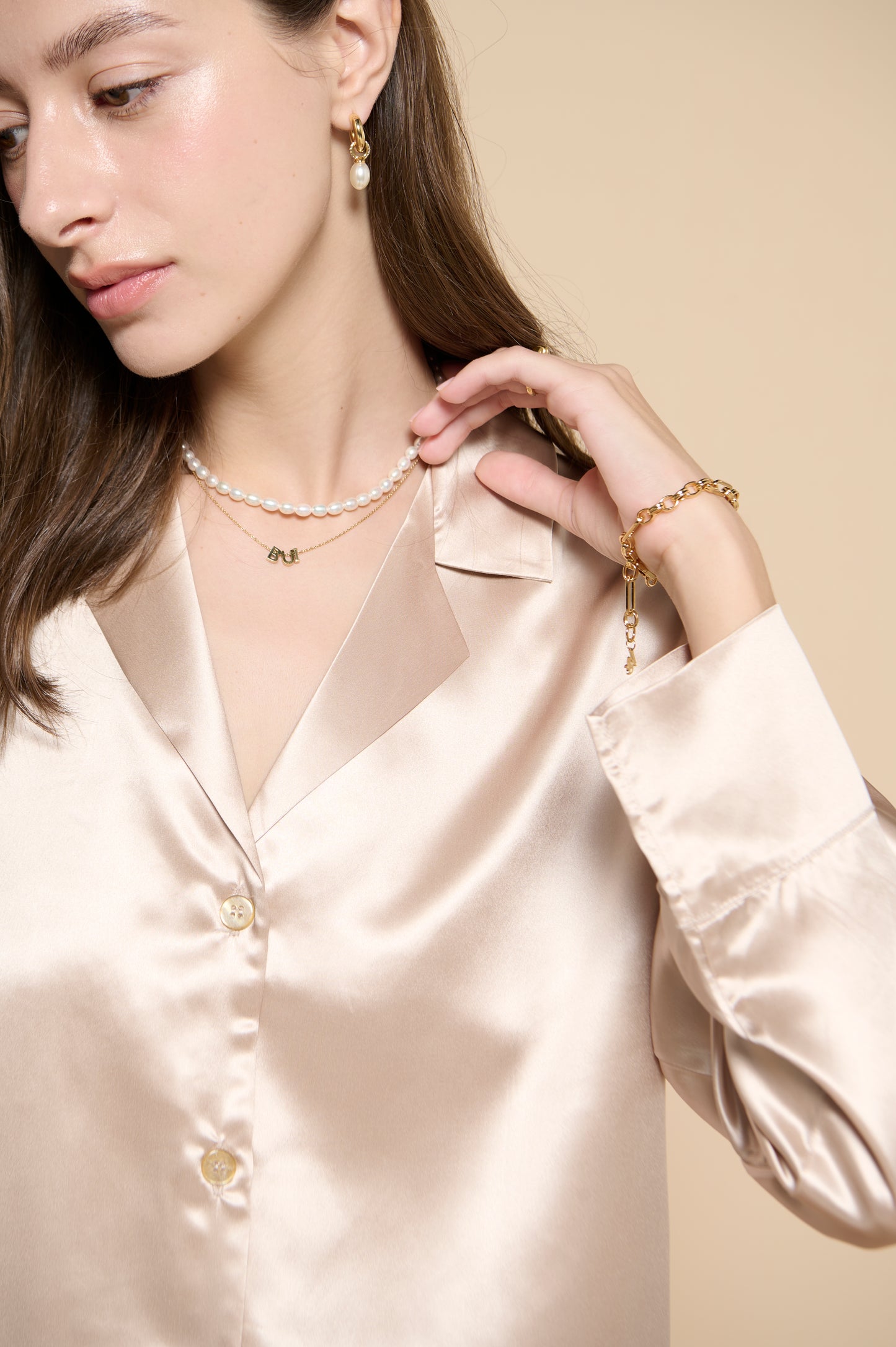 Remi Pajamas Shirt - Champagne