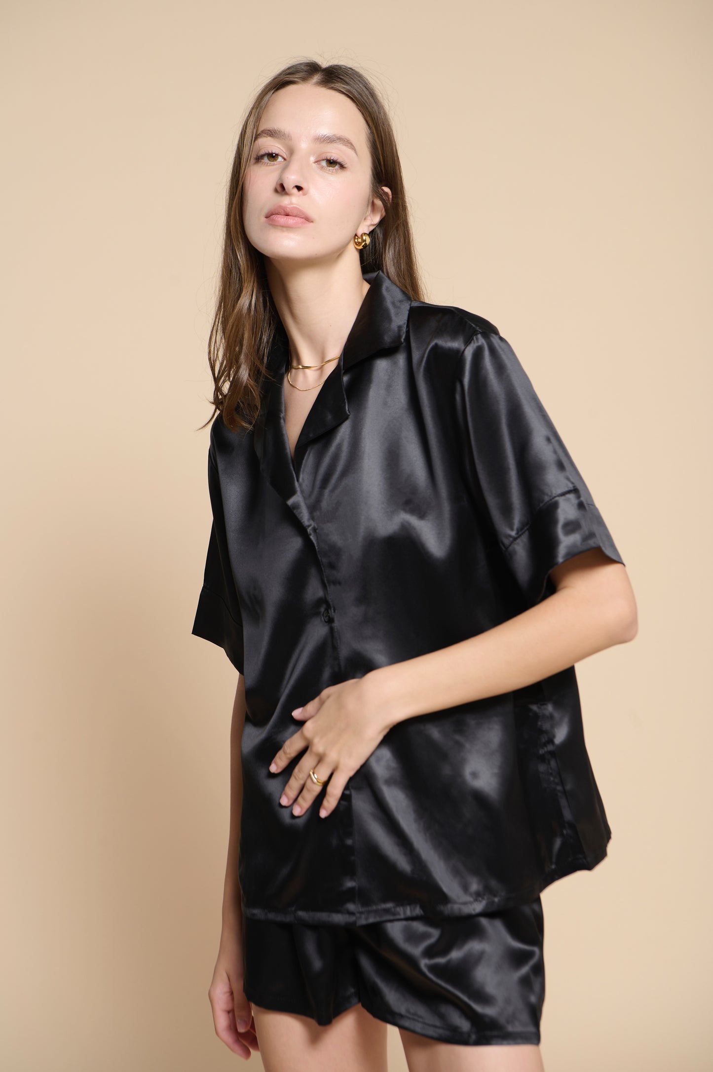 Kelly Pajamas Shirt - Noir