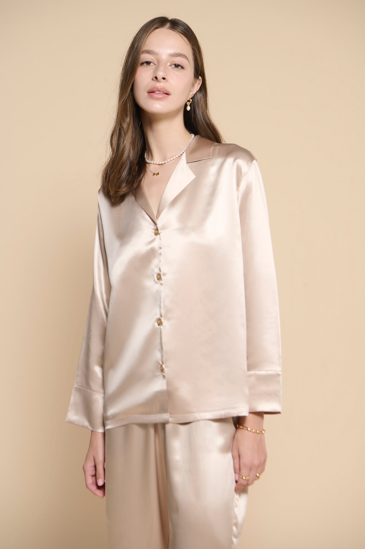 Remi Pajamas Shirt - Champagne