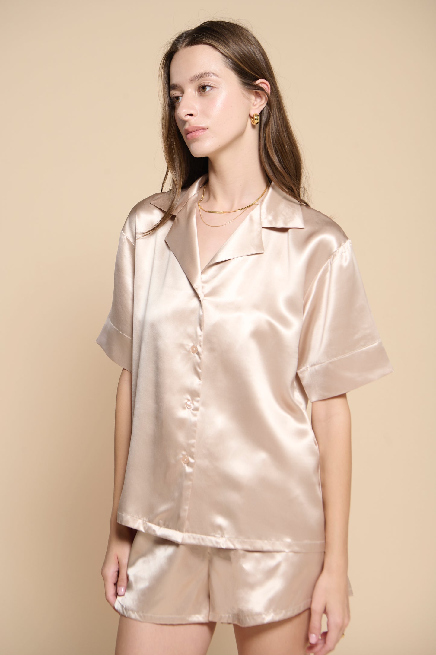 Kelly Pajamas Shirt - Champagne