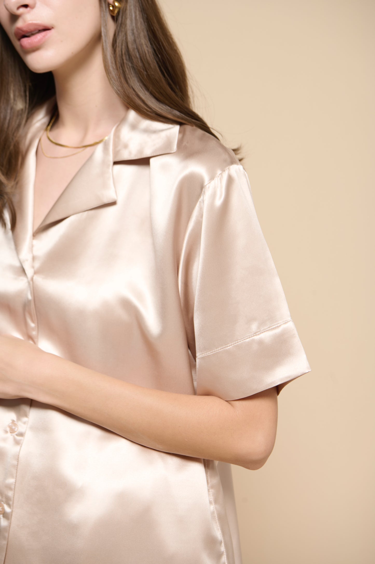 Kelly Pajamas Shirt - Champagne