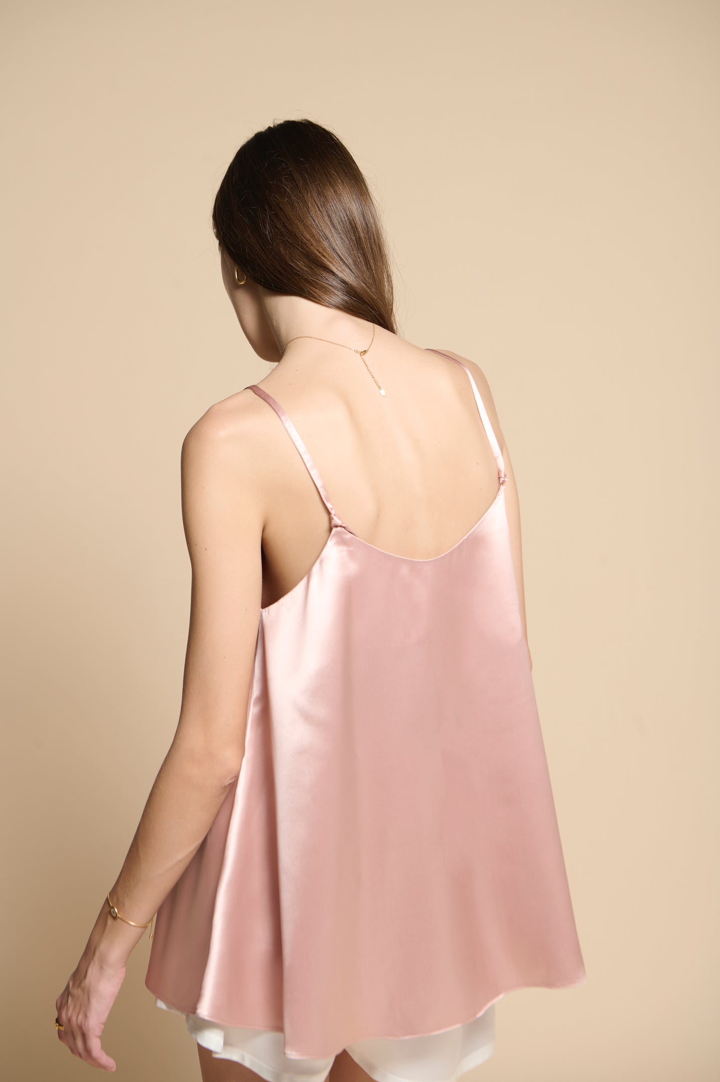 Lilia Silk Camisole - French Pink