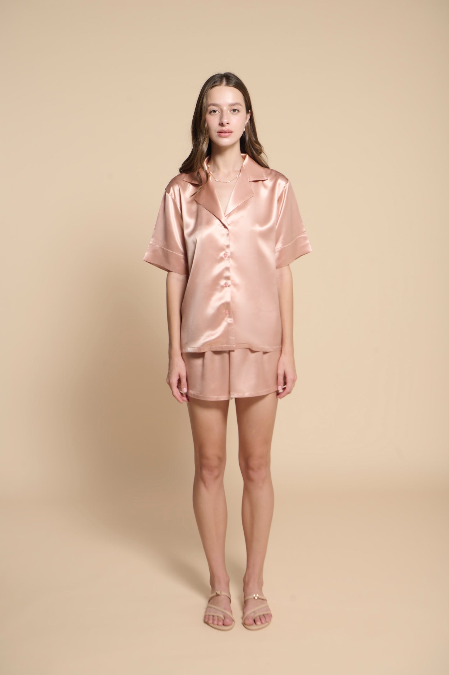 Kelly Pajamas Shirt - Rose Gold