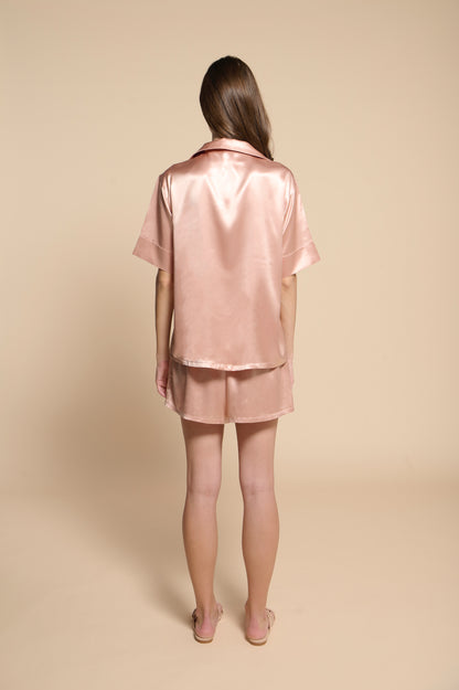 Kayla Pajamas Shorts - Rose Gold