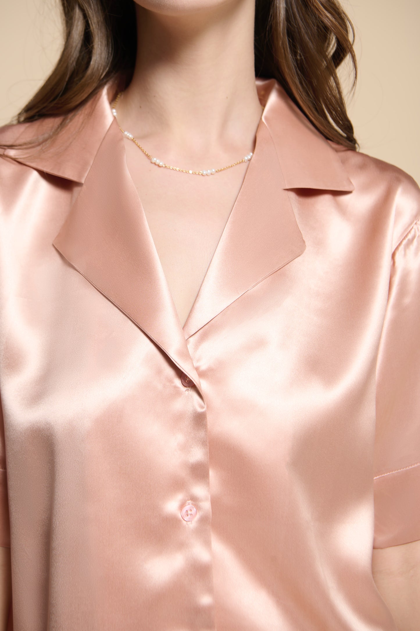 Kelly Pajamas Shirt - Rose Gold