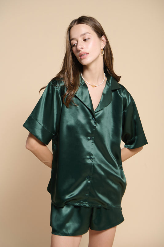 Kelly Pajamas Shirt - Pine